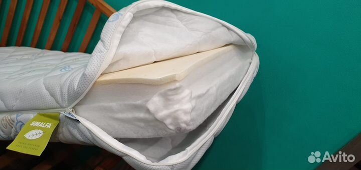 Матрас детский + кроватка