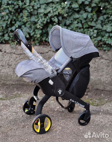 Коляска автолюлька foofoo Doona 4в1 Серая