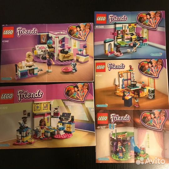 Lego Friends комнаты девочек