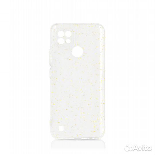 Силиконовый чехол с блестками для Realme C21