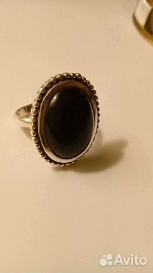 Серебряное кольцо с агатом 925проба