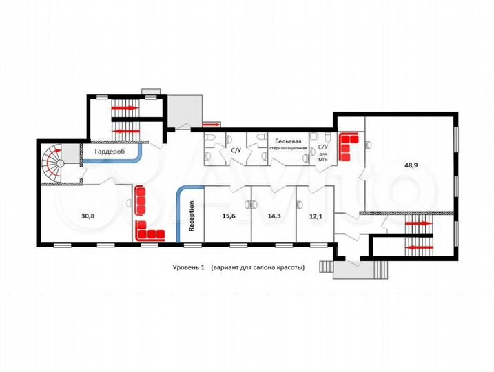 Аренда: 1-й этаж, 241 м², центр