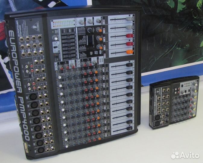 Микшерные пульты Behringer Xenyx 802 и PMP 4000