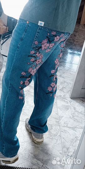 Джинсы Palace x evisu flowers