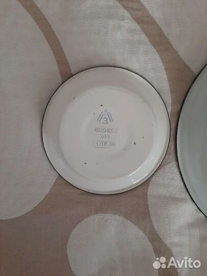 Миска и тарелка эмалированные,ссср