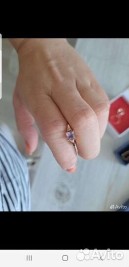 Золотой комплект серьги и кольцо