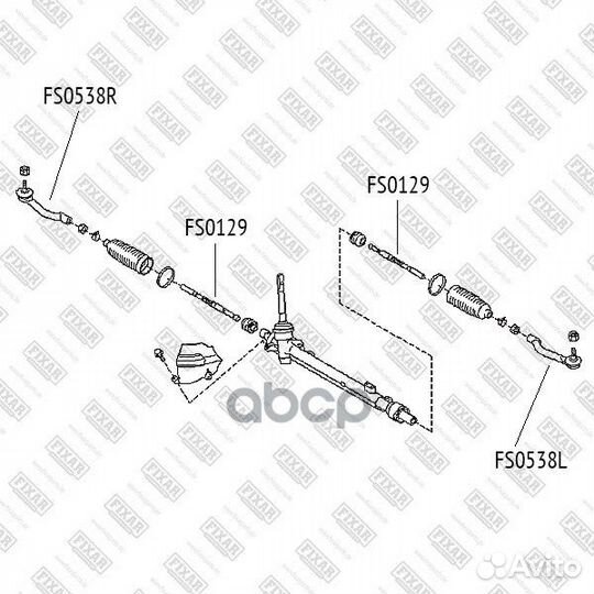 FS0129 тяга рулевая Nissan Qashqai/X-Trail 07