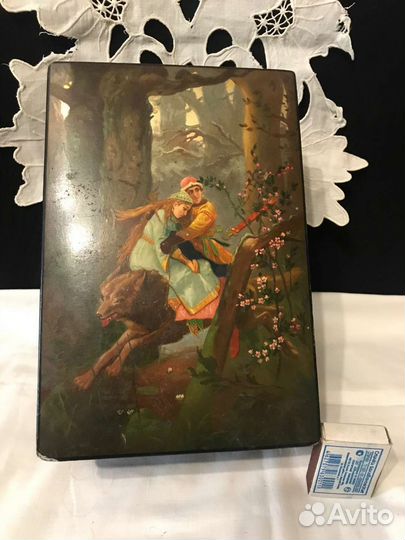 Шкатулка СССР, ручная роспись