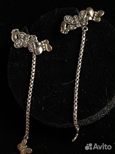 Pandora серьги кольца