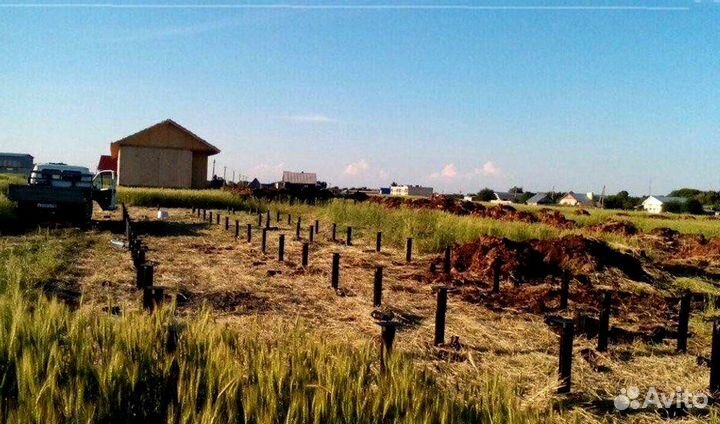 Установка Винтовых сваи