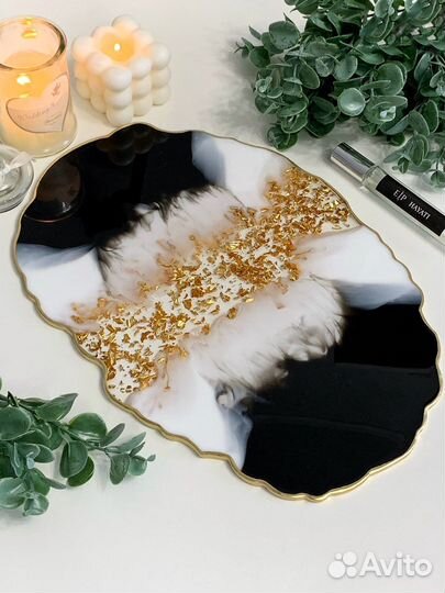 Поднос из эпоксидной смолы