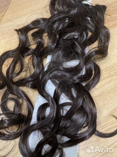 Волосы на заколках 70 см волнистые