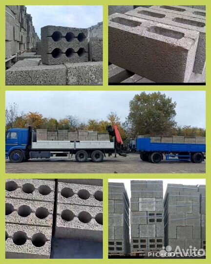 Блок Полублок керамзитобетонный муровой Газоблок