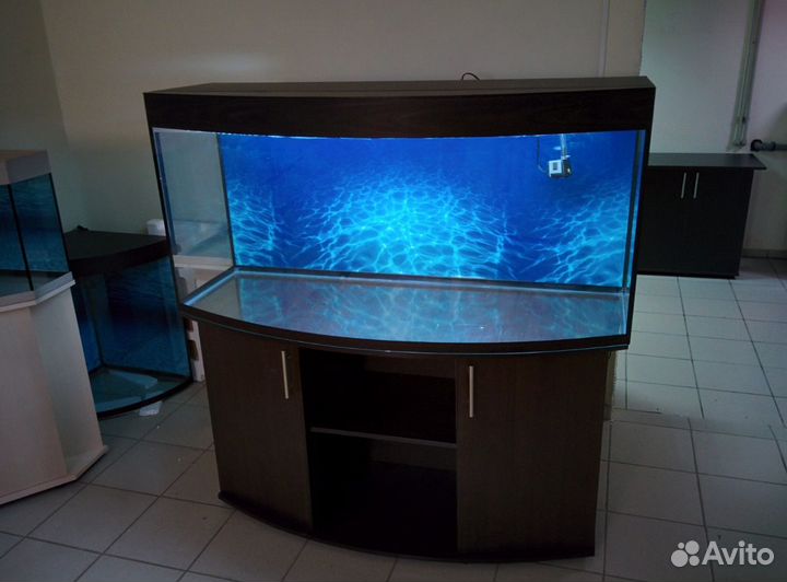 Аквариум 400л полукруглый, новый, свет, биофильтр