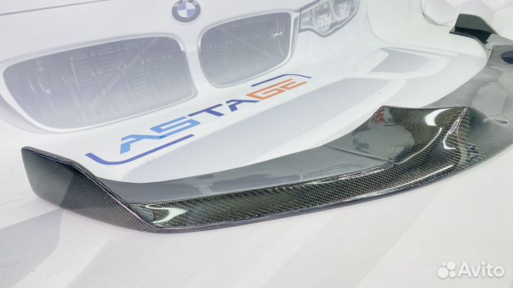 Сплиттер на BMW F30 MAD стиль карбон