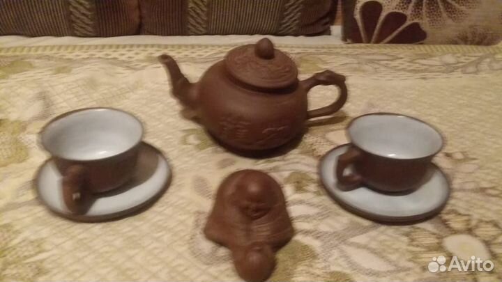 Чайник и две чашки японский набор для чаепития