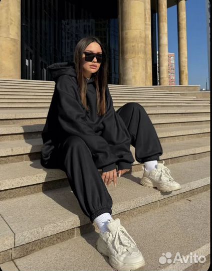 Плюшевый костюм оверсайз