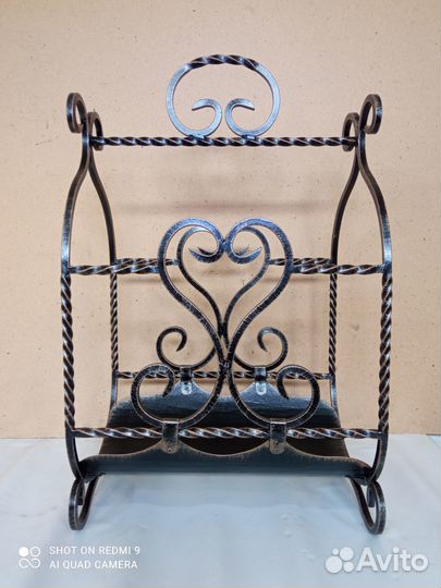 Дровница кованная патинированная бронзой