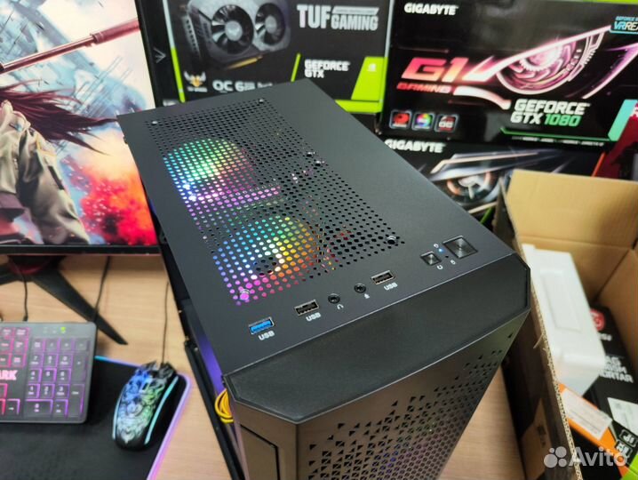 Игровой пк i3-10100f/ RX580 + монитор в комплекте