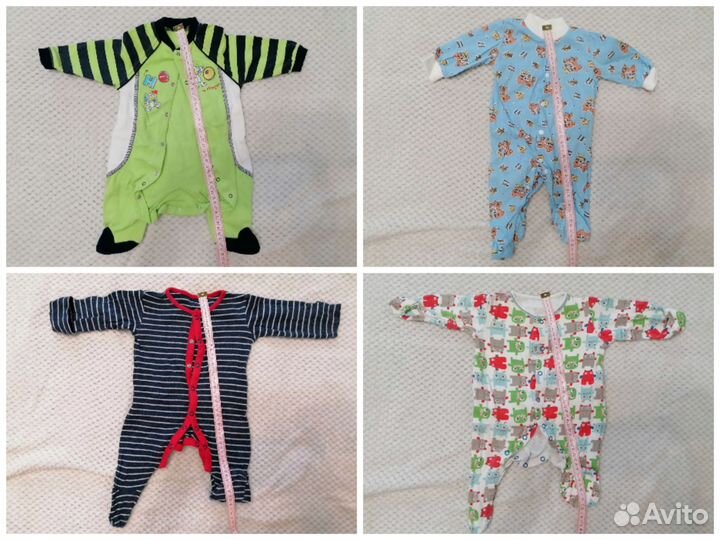 Комбинезоны с рождения до года 20 шт и 2 кокона