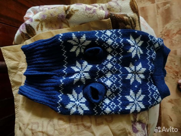 Вязаный свитер для собачки