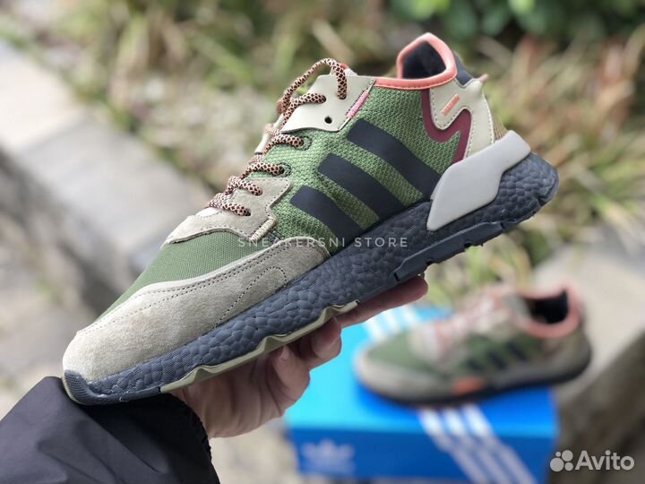 Кроссовки Adidas Nite Jogger Brown Dark Green