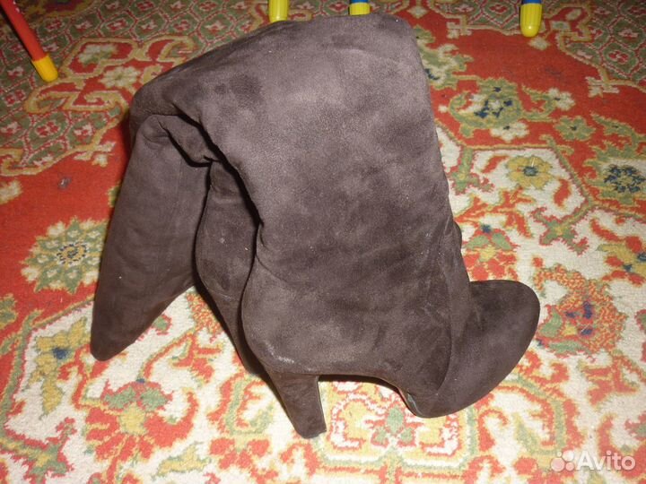 Замшевые сапоги