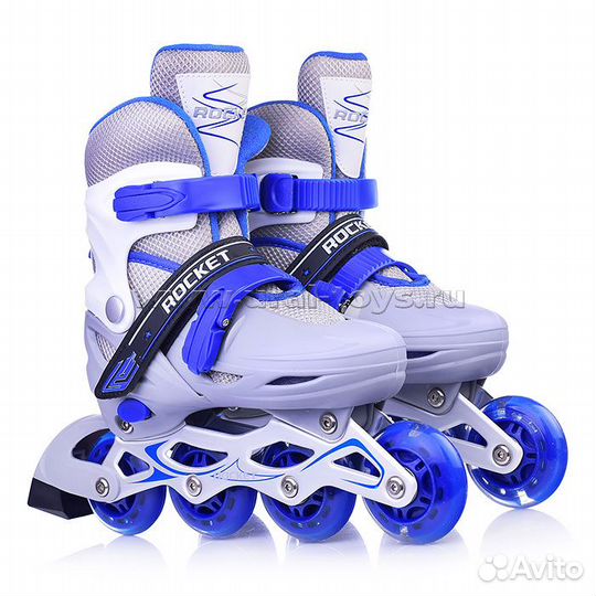 Роликовые коньки раздвижные rocket,PU колёса со с