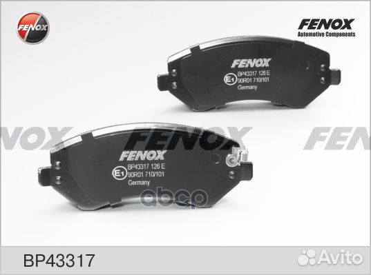 Колодки тормозные дисковые BP43317 fenox