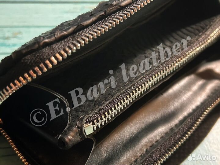 Кошелек клатч из кожи питона