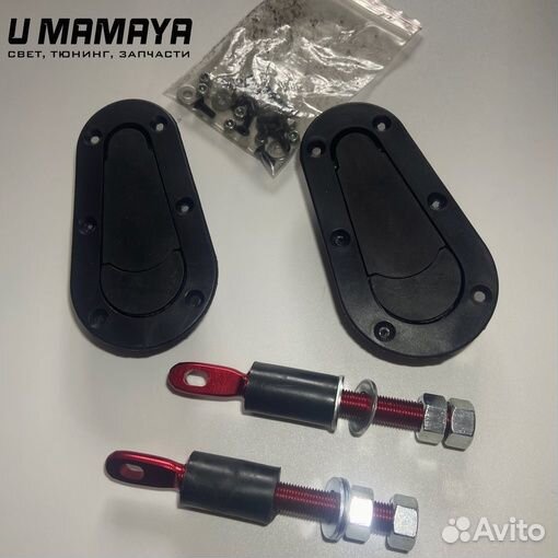 Замки капота D1 style чёрные