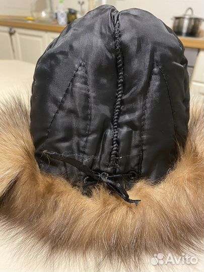 Шапка ушанка из чернобурки женская