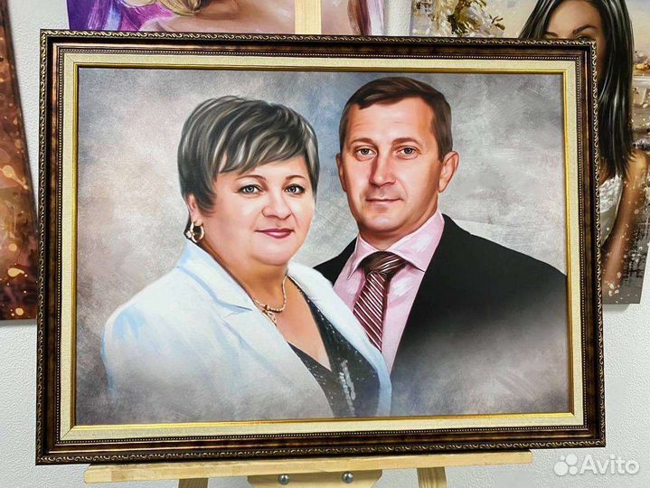 Портрет по фото на холсте на заказ