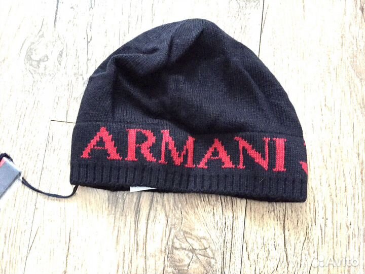 Комплект шапка и шарф Armani Оригинал новые