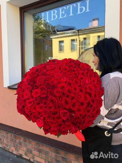 Большой букет роз, доставка, самовывоз