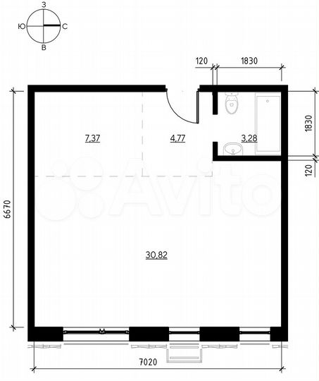 2-к. квартира, 46,2 м², 16/19 эт.