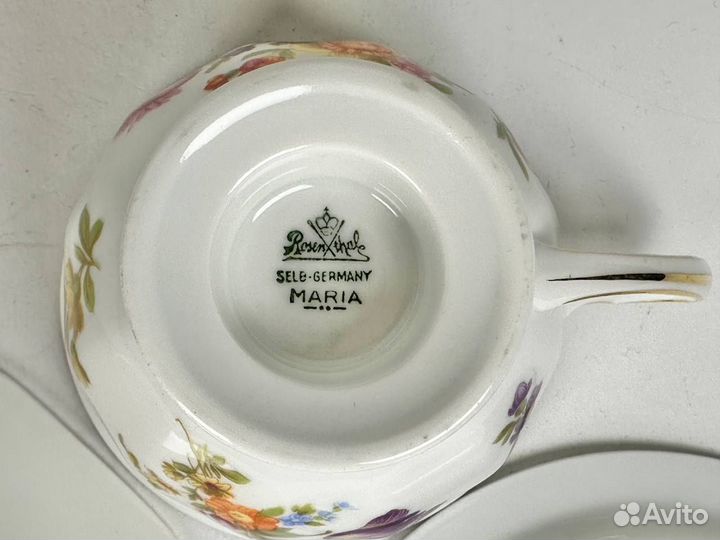 Старинная чайная тройка Rosenthal Maria. 1930г