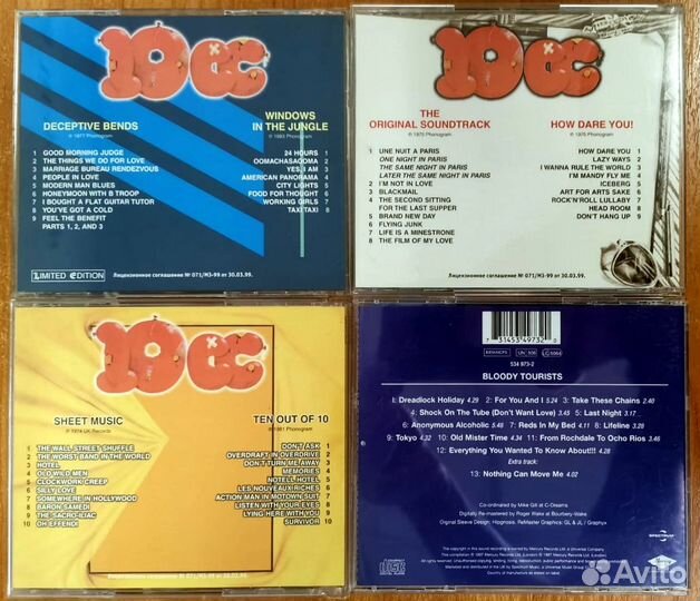 10cc (4 CD, 7 альбомов)