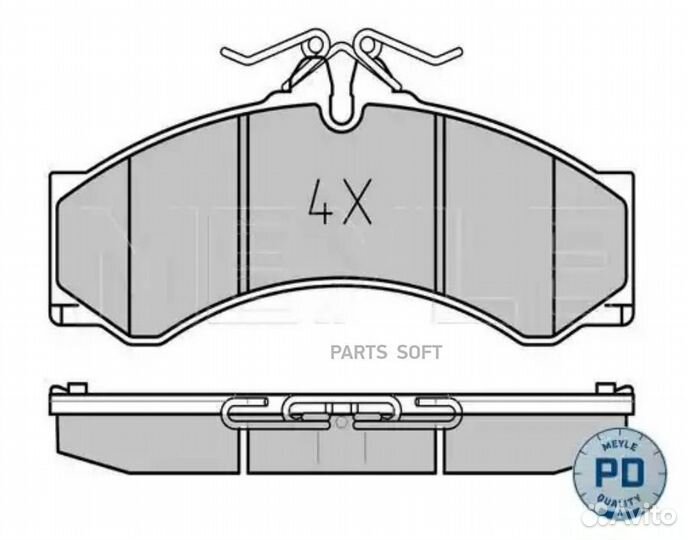 Meyle 0252907620PD Колодки тормозные MB sprinter(W