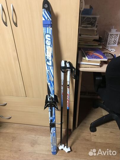 Лыжи детские с палками 118
