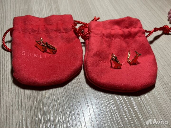 Серьги позолоченные