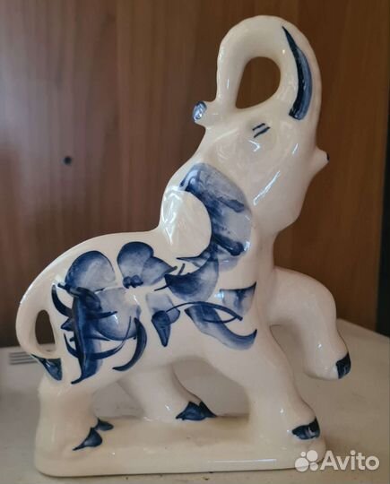 Статуэтка Слоник гжель гусь Хрустальный