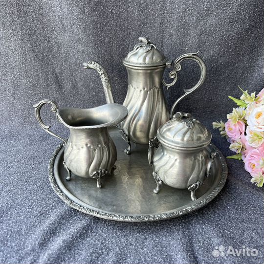 Кофейный сервиз оловянный