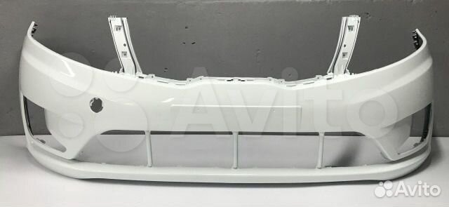 Киа рио 2011- передний белый бампер №29