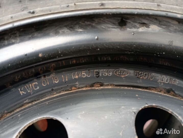 Продаю диски с резиной R 14 4*100 Киа, Хендэ