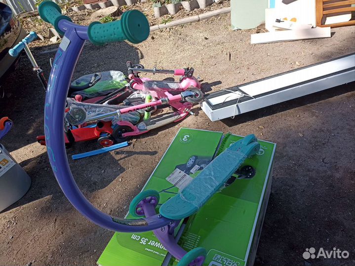 Самокат детский с сиденьем и складной