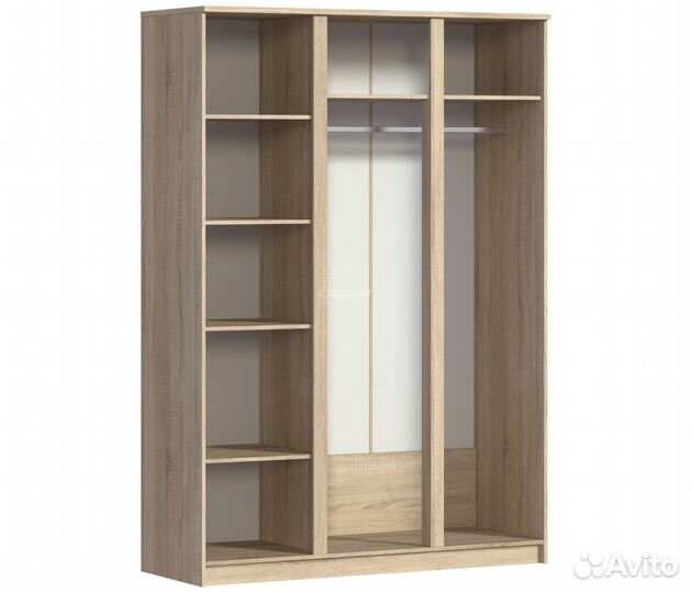 Шкаф 3-х дверный с зеркалом Веста