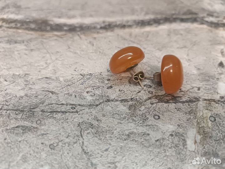 Серьги янтарь СССР