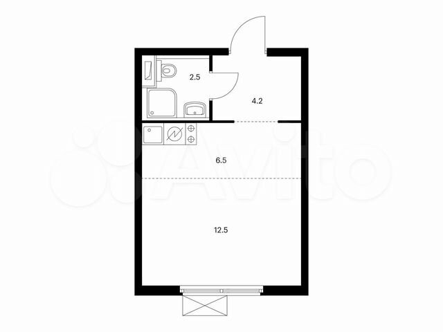 Квартира-студия, 25,7 м², 13/14 эт.