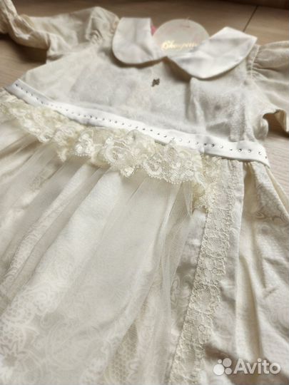 Платье для девочки крестильное 68 74
